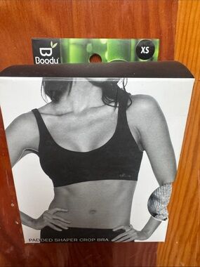 Boody Bamboo GREY Padded Shaper Crop Bra - XS - NWT